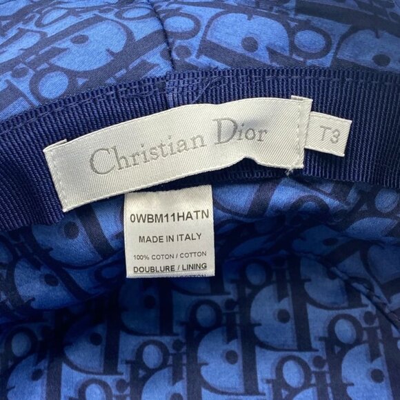 Dior Teddy-d Oblique Trotter Bucket Hat Navy Kids Blue main image 9